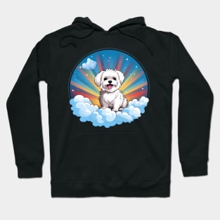 Cute Maltese Rainbow Sunset Kawaii Dog Happy Puppy Hoodie